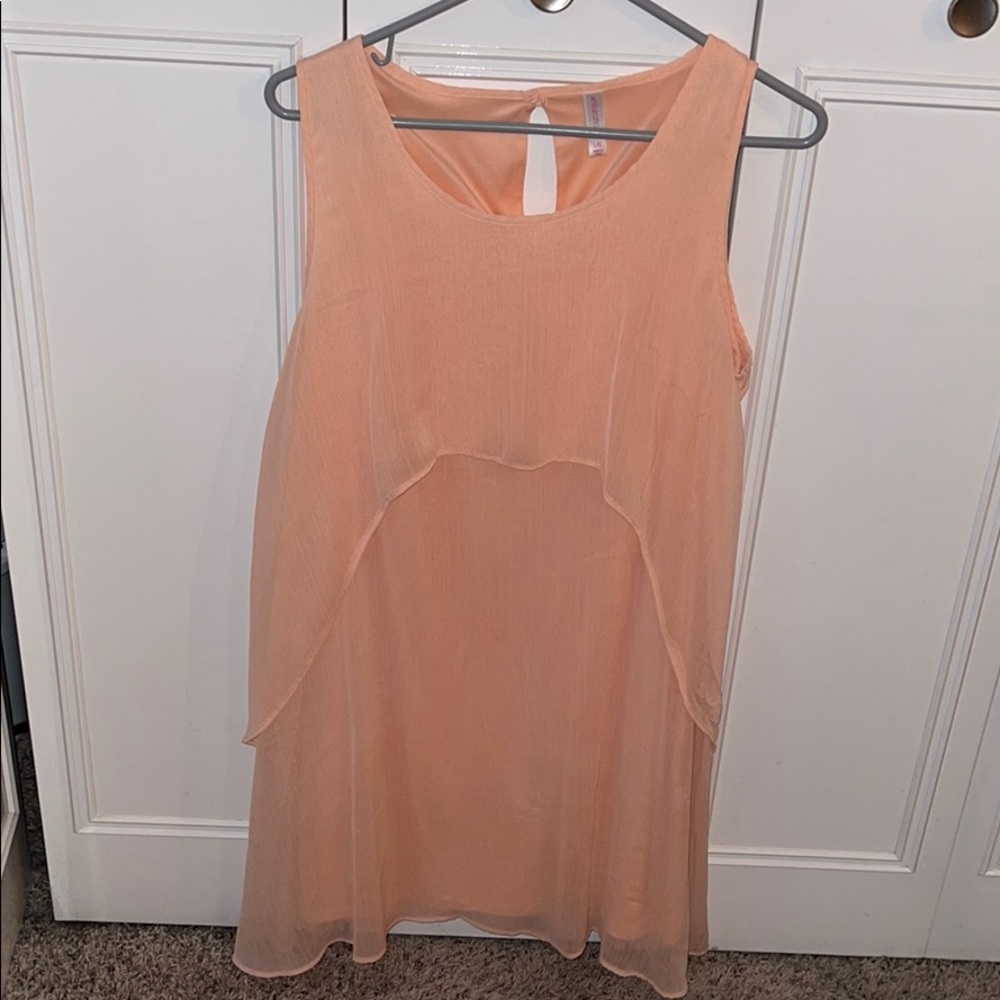 Pink flowy tank dress